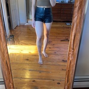 H&M faux leather shorts
